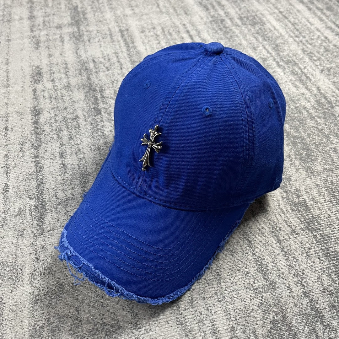 Chrome Hearts Ripped Denim Baseball Cap