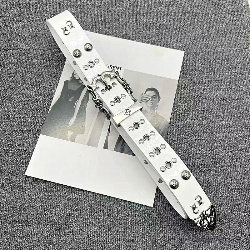 Trendy and stylish pin buckle studded belt