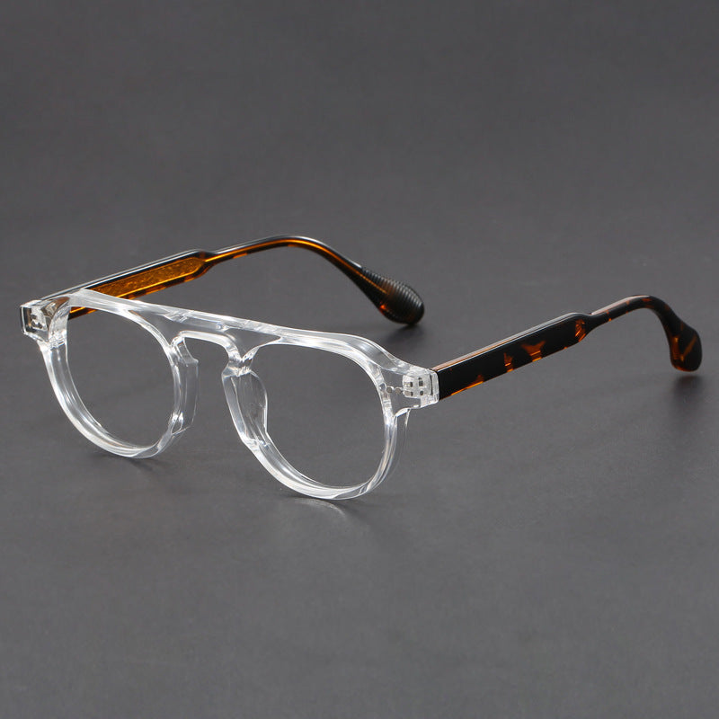 Hand-Carved Retro Aviator Eyeglass Frames