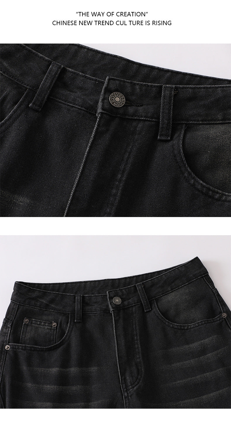 American street style Vibe washed black jeans