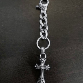 chrome hearts cross six-pointed star sword tongue keychain