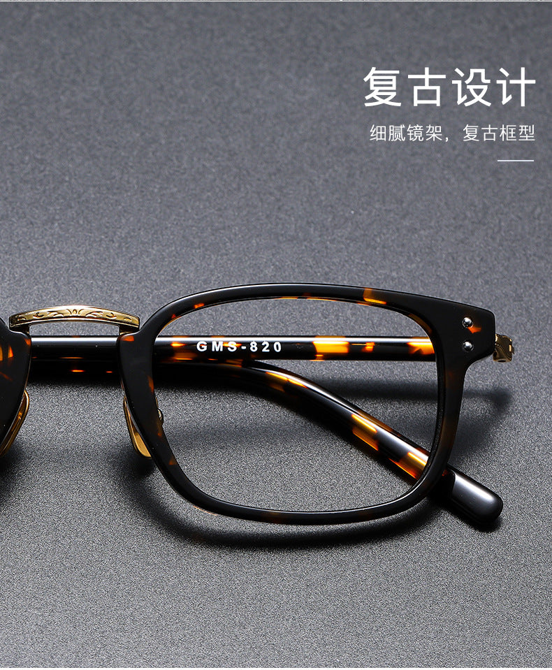 Small square retro eyeglass frames