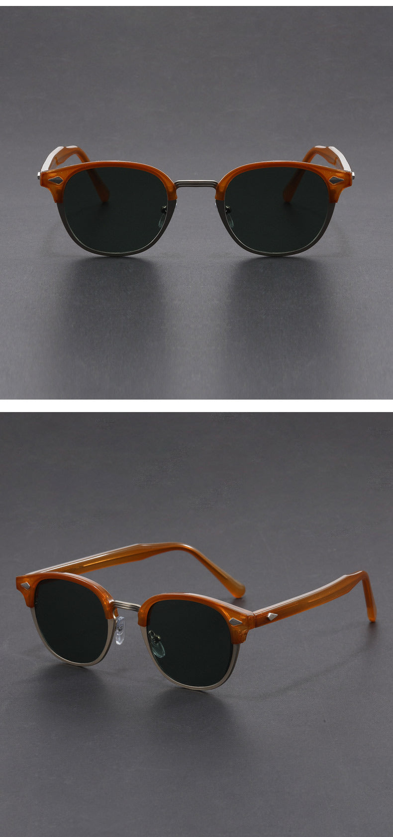 Retro eyebrow-line frame glasses