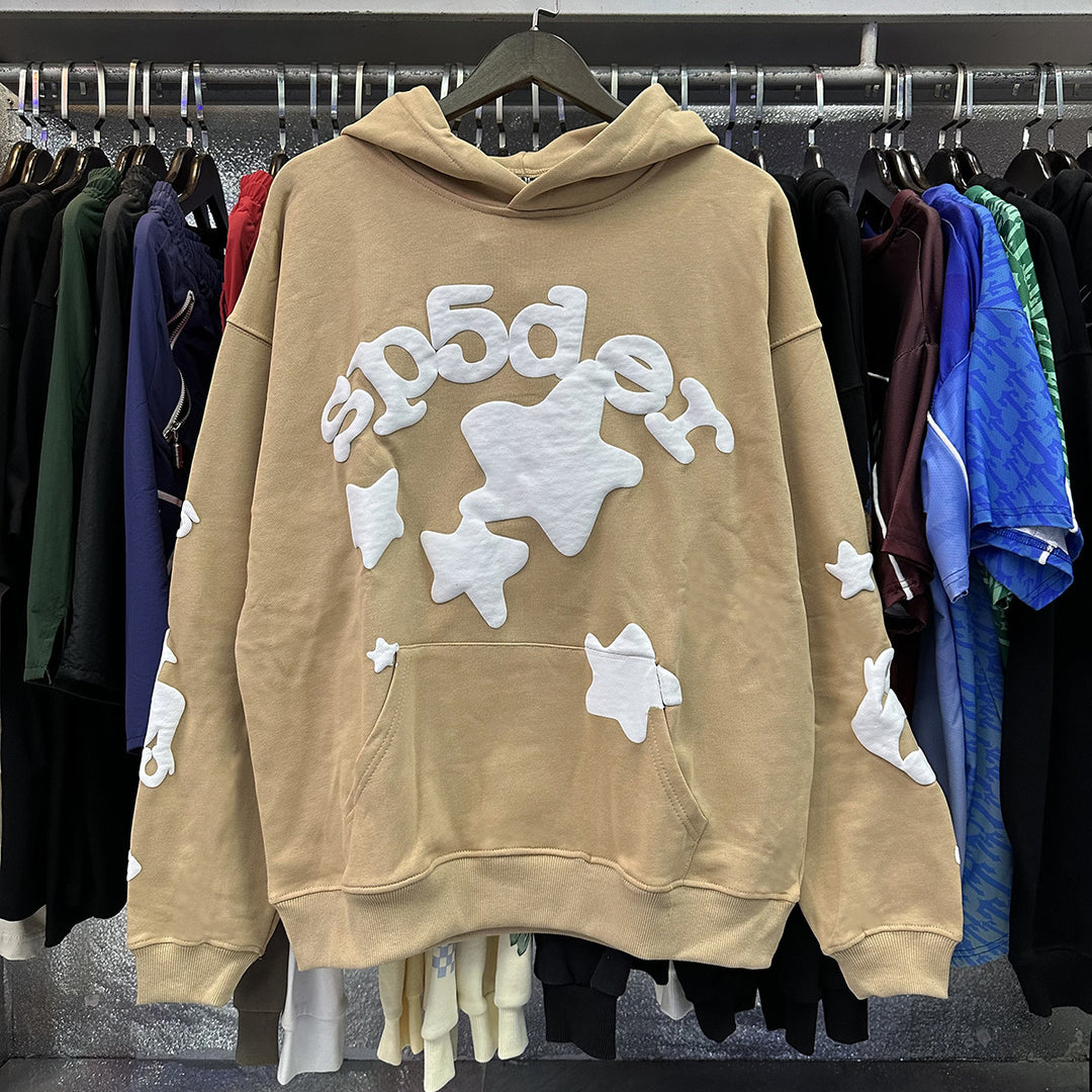 Y2K Sp5der Letter Print 555 Hoodie