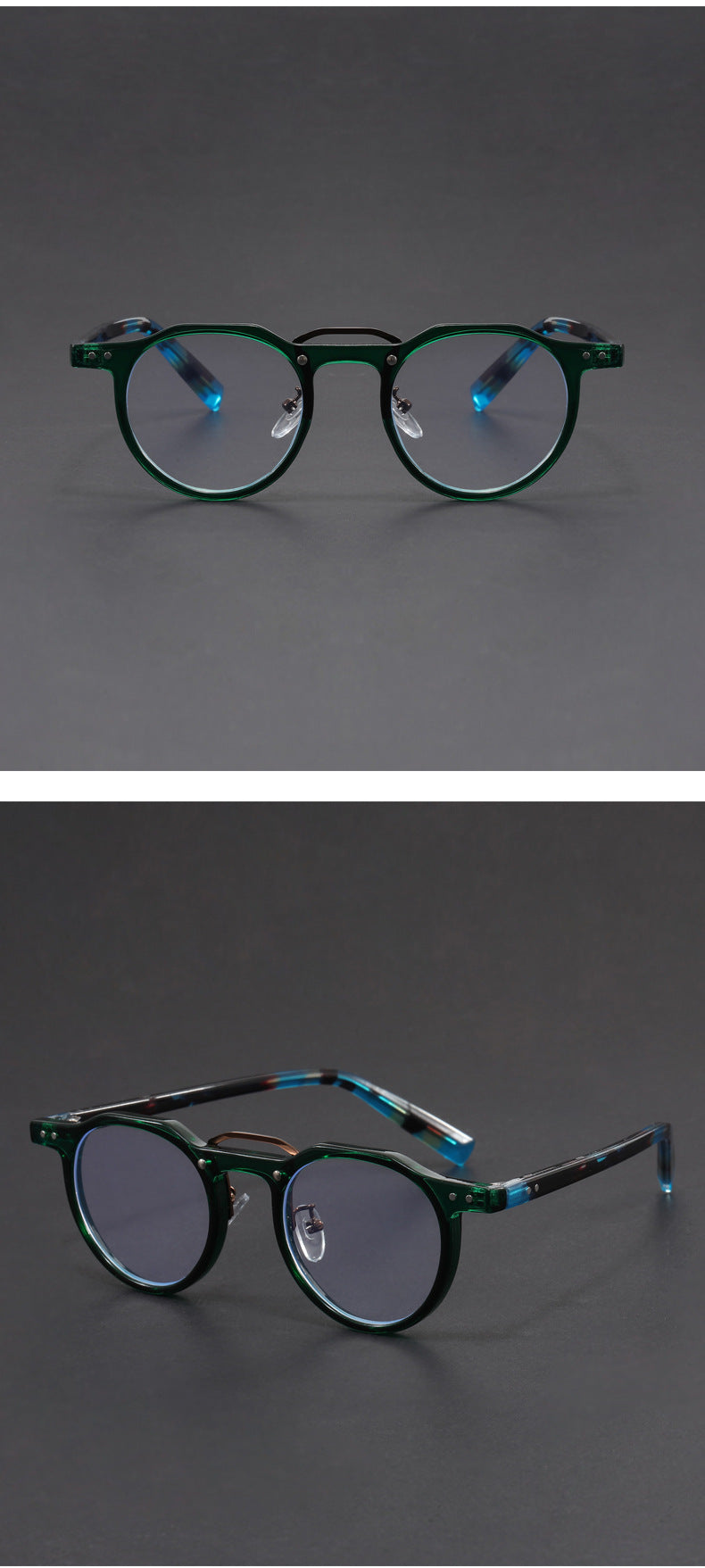 Hexagonal-rimmed aviator style sunglasses.