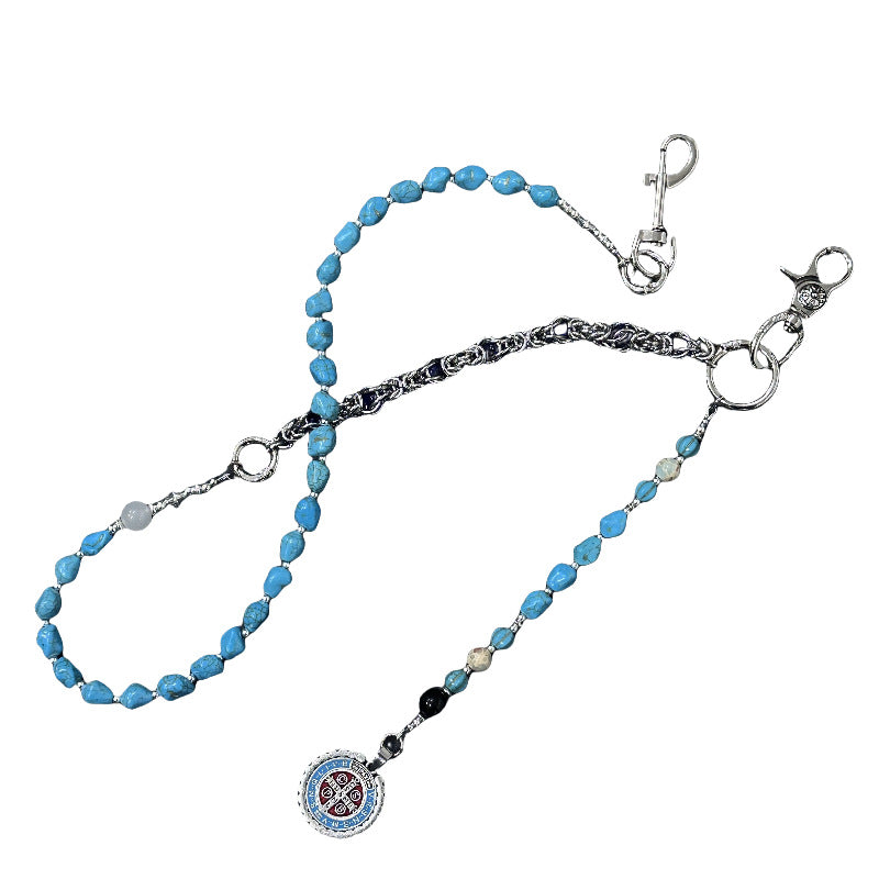 Blue Dragon Bone Beaded Jeans Waist Chain