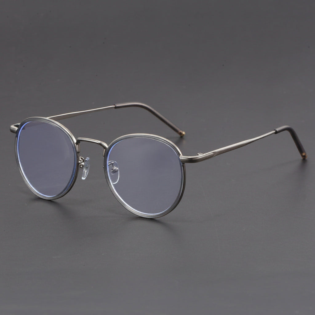 Irregular vintage round face slimming glasses