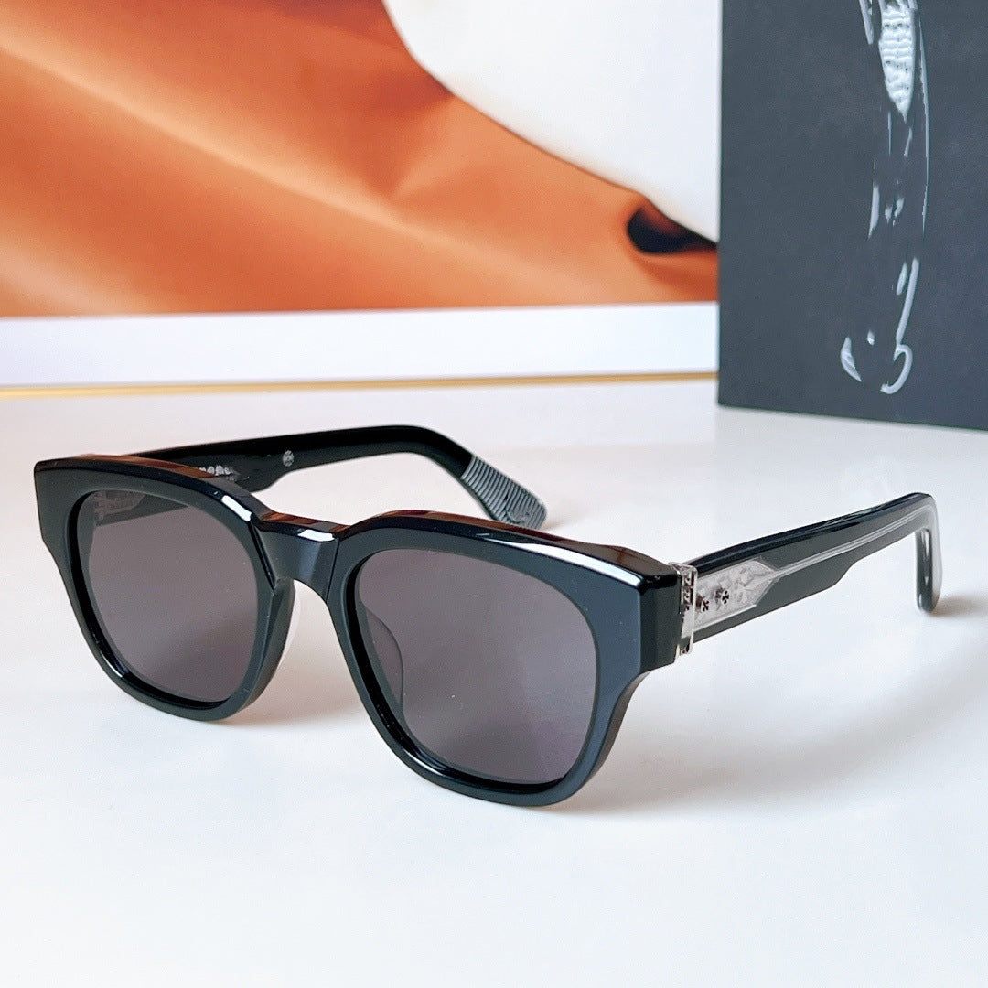 Chrome Hearts Round-Frame Sunglasses for Trendy Men