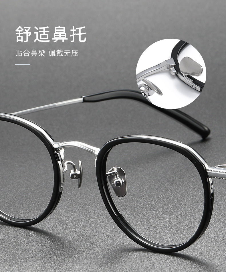 Mixed-Color Pure Titanium Eyeglass Frames