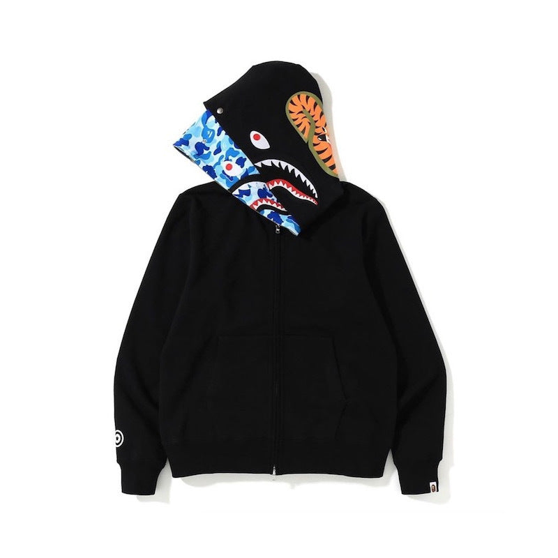 BAPE Shark camouflage hooded cardigan jacket