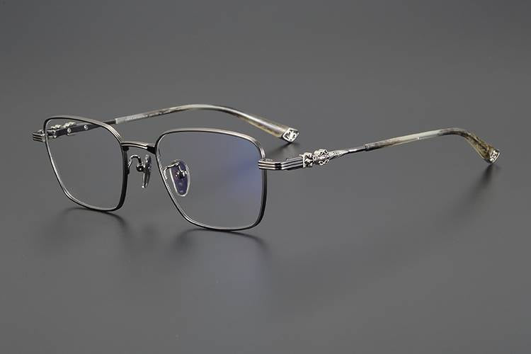 Chrome Hearts-Inspired Retro Dagger Business Eyewear Pure Titanium Frames