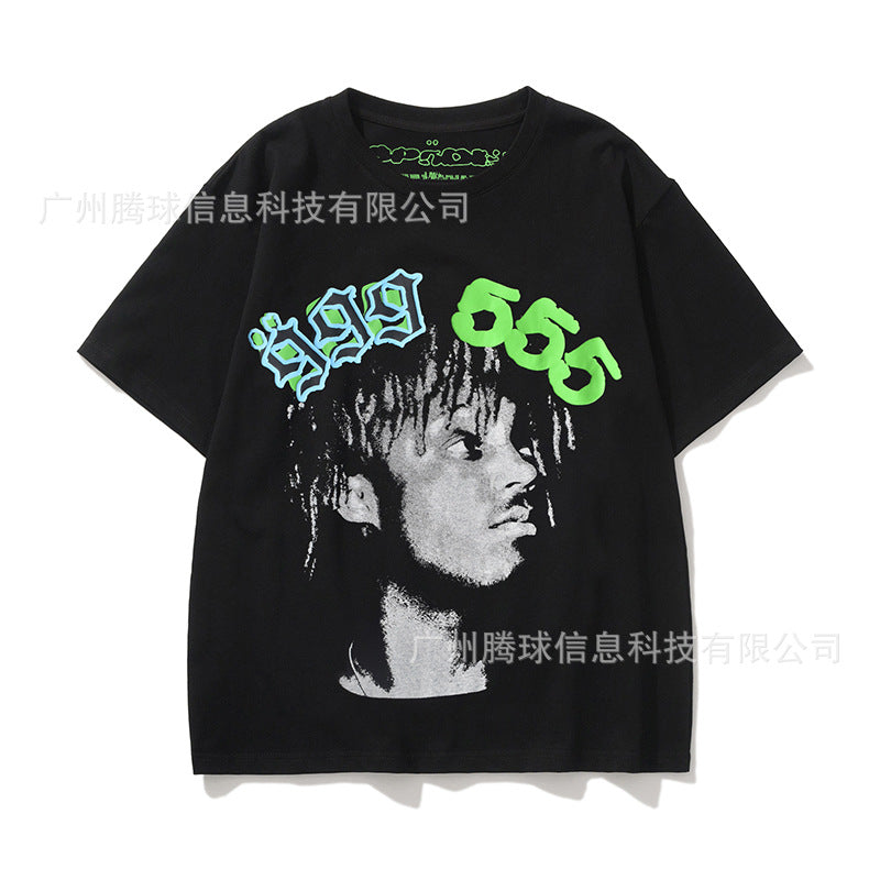 Sp5der short-sleeved foam letter T-shirt