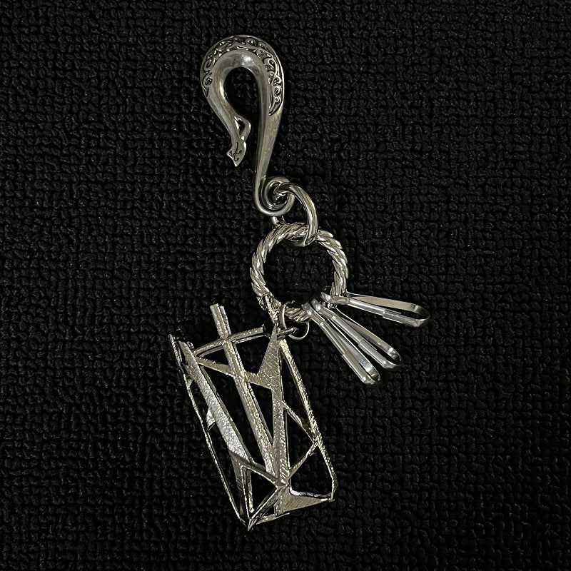 Punk Style Metal Heavy-Duty Lighter Case Keychain