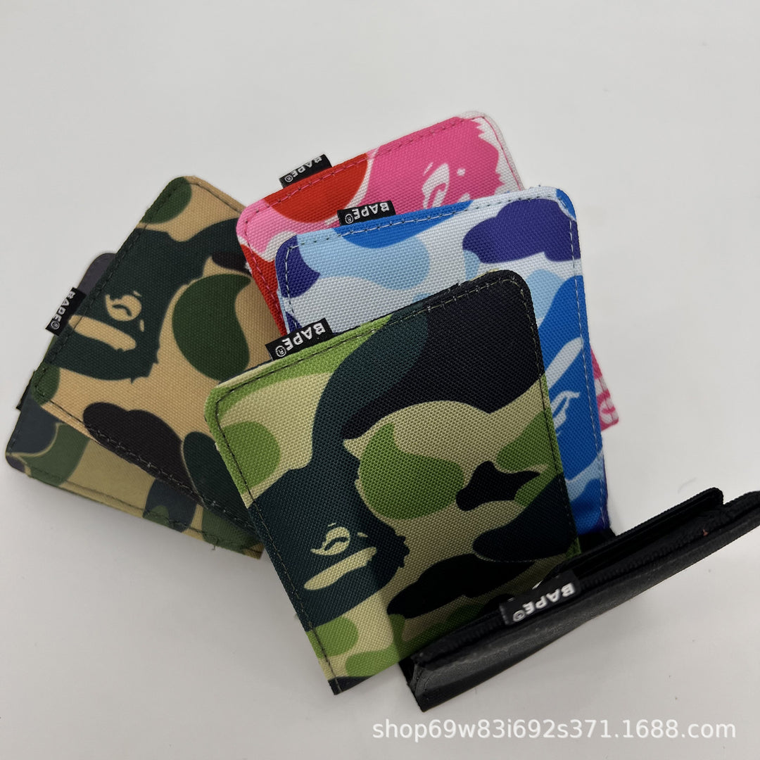BAPE camouflage card holder wallet