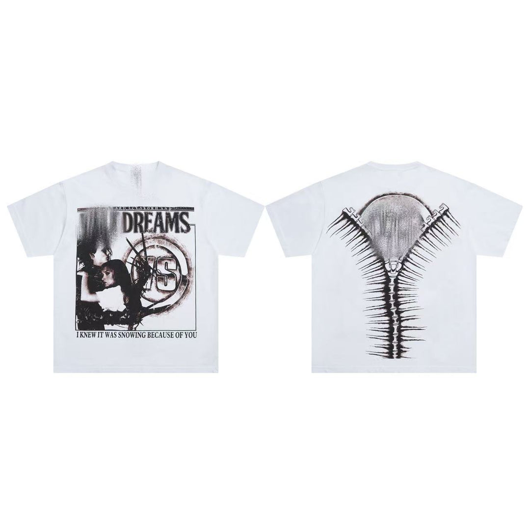 VAL Washed and Distressed Streetwear T-Shirt