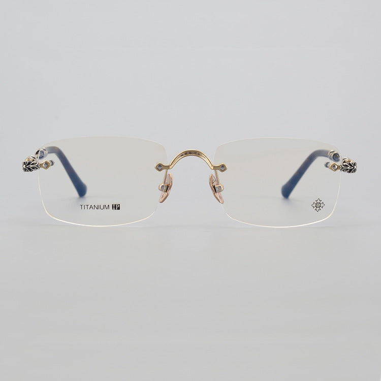 Chrome Hearts rimless pure titanium eyeglasses