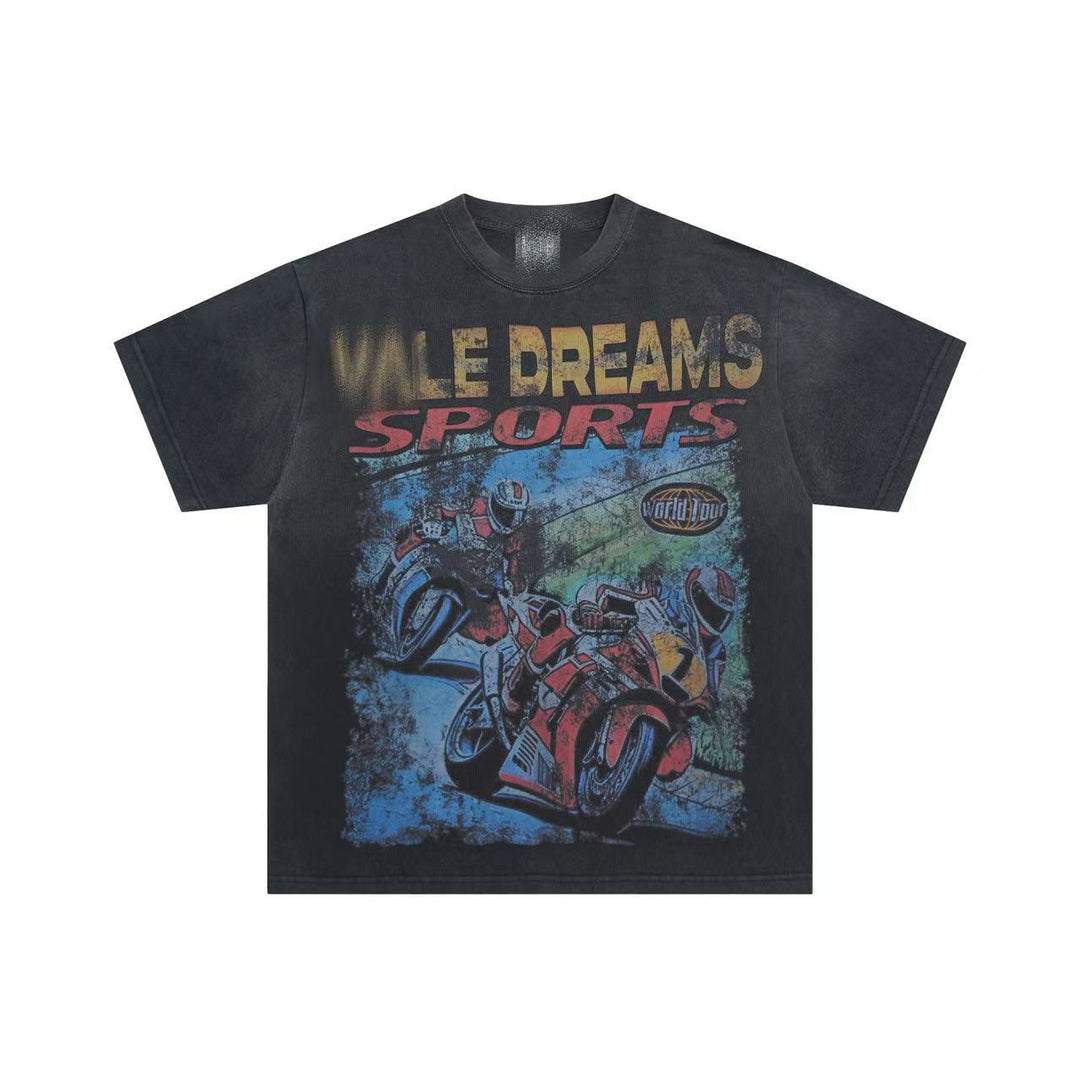 VAL Washed and Distressed Streetwear T-Shirt