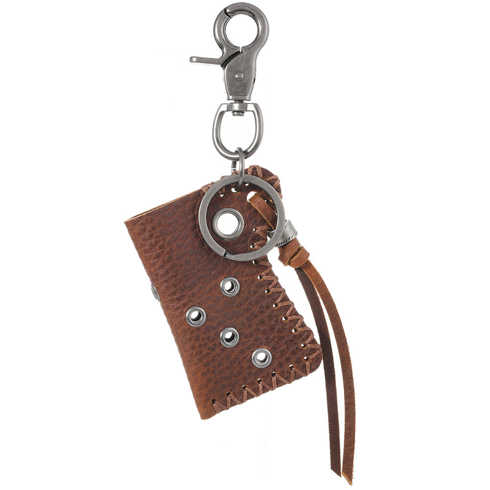 Cowhide Lighter Case Keychain