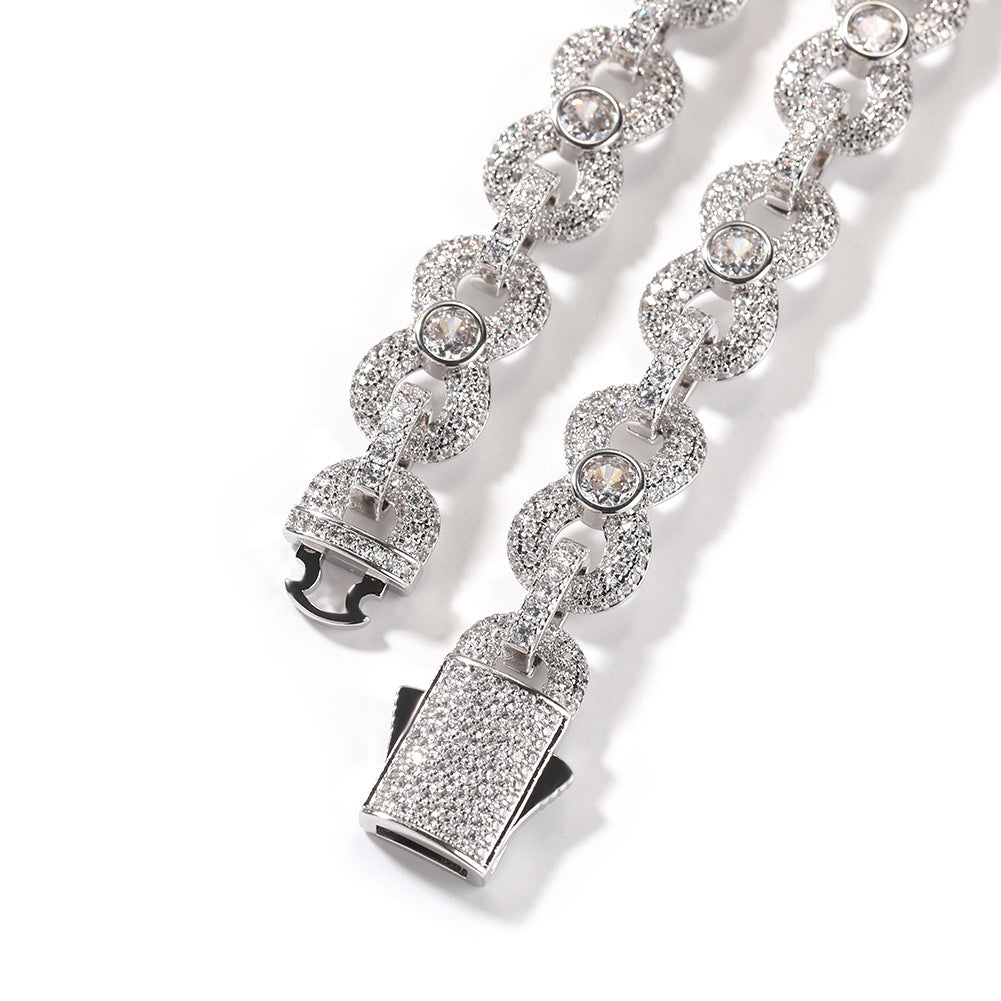 Fully Iced-Out 16mm Infinity Figure-8 Chain Necklace