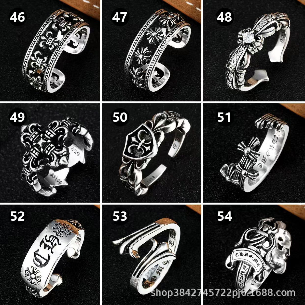 chrome hearts S925 silver open ring