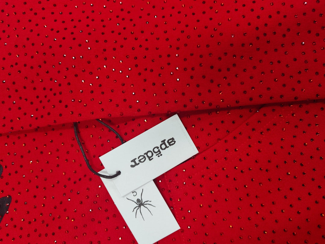 Sp5der full-rhinestone hoodie and sweatpants
