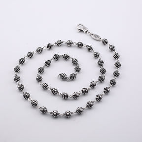 chrome hearts round bead necklace