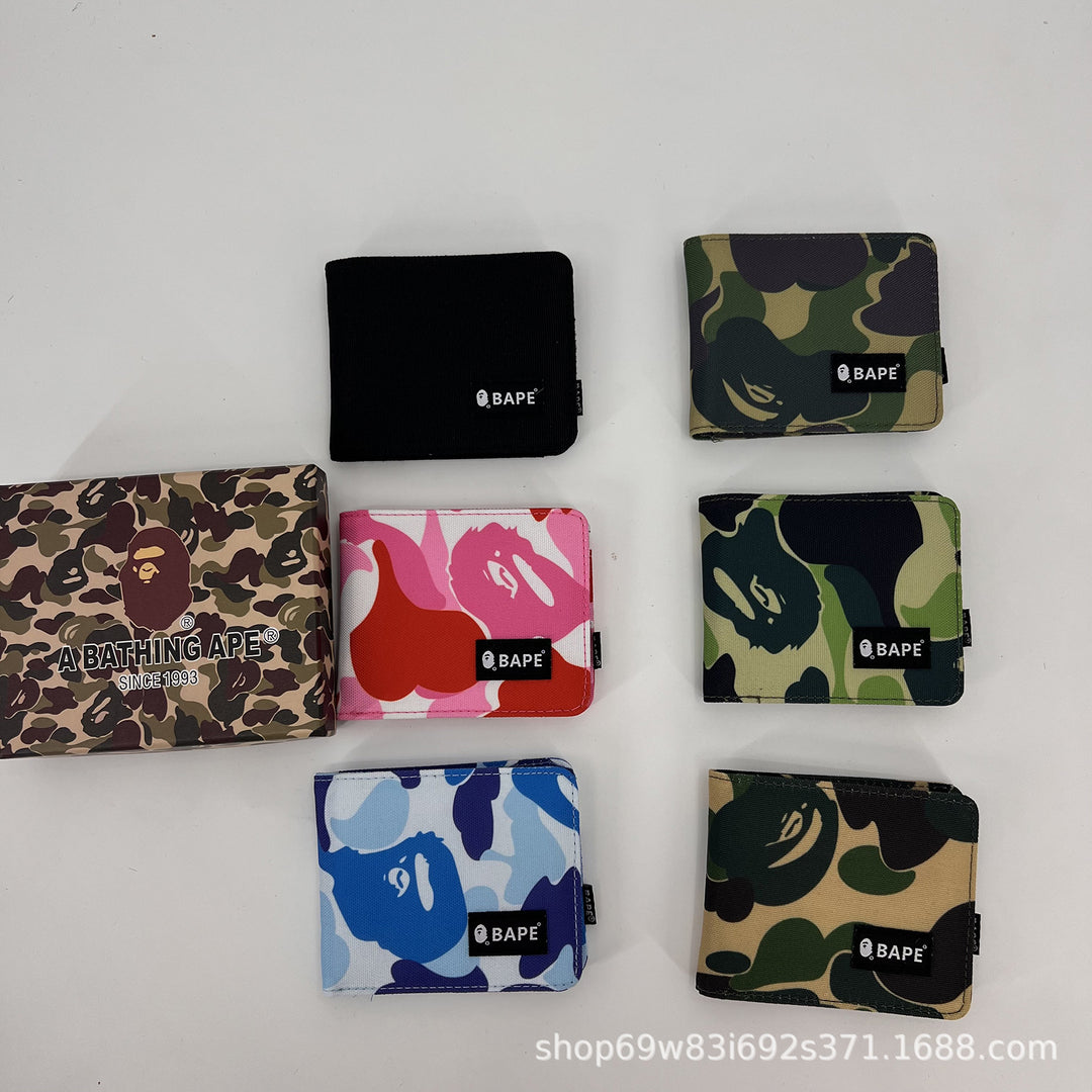 BAPE camouflage card holder wallet