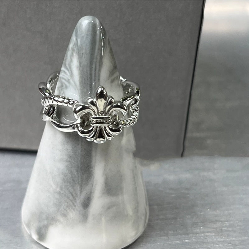 Chrome hearts hollow flower ring