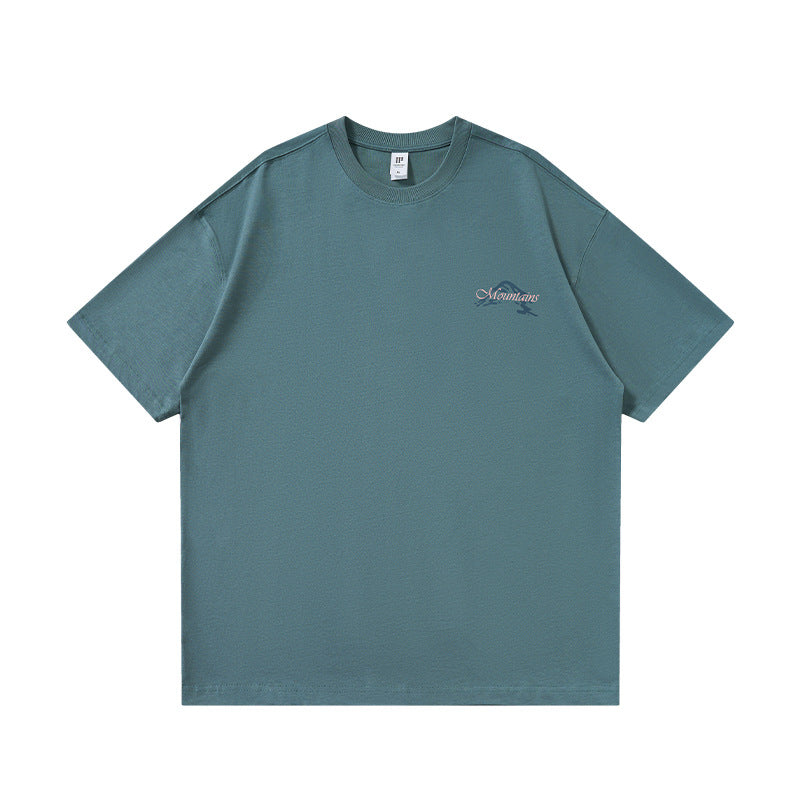 Camping Printed T-Shirt, Loose Fit, Short-Sleeve T-Shirt