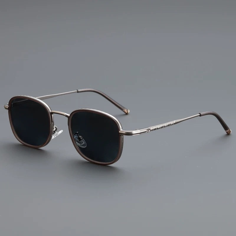 Vintage Retro Square-Round Metal Sunglasses