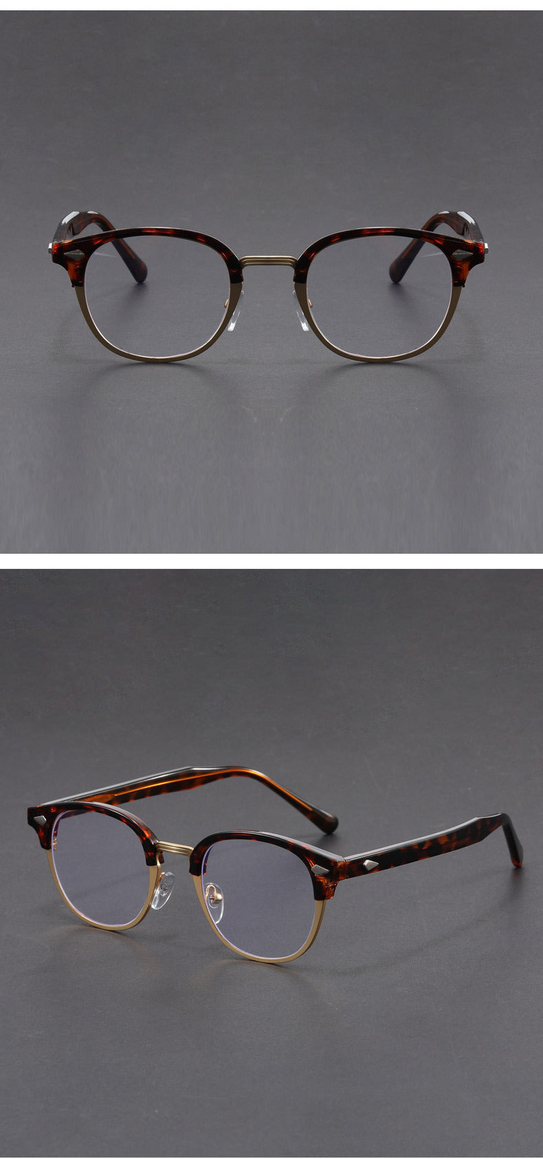 Retro eyebrow-line frame glasses