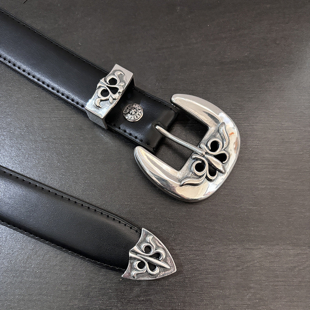 Chrome Hearts Retro Buckle Black Belt