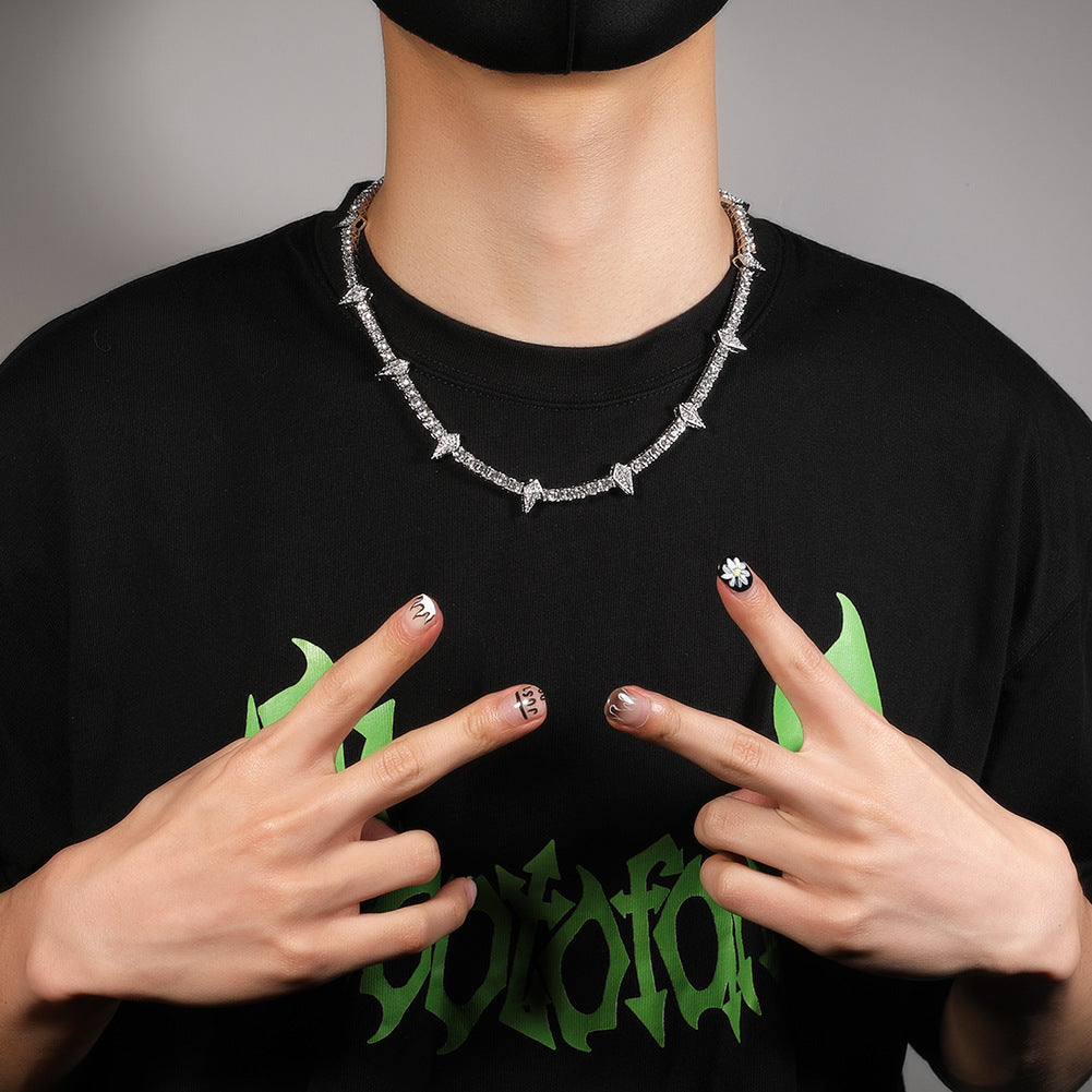 Glow-in-the-Dark Rhinestone Black Panther Necklace