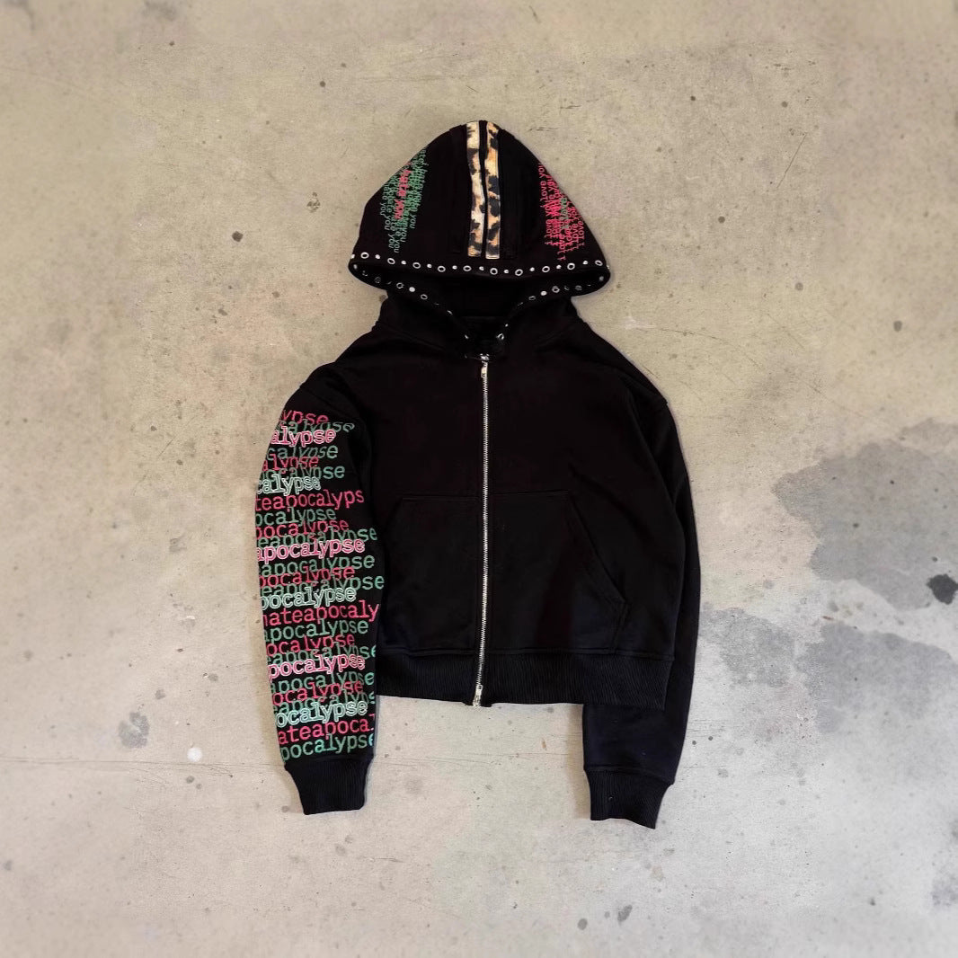 Y2K Retro Style Hoodie Zipper