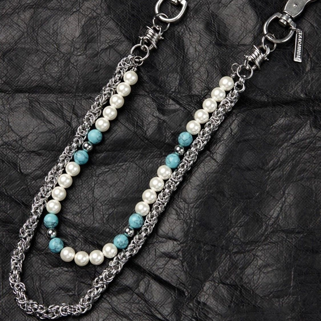 Pearl & Turquoise Jeans Chain