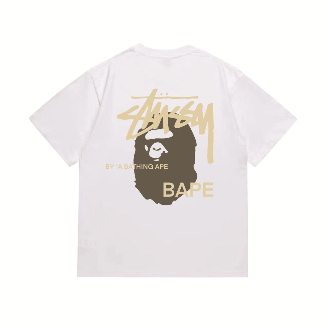 BAPE loose fit short-sleeved letter print t-shirt