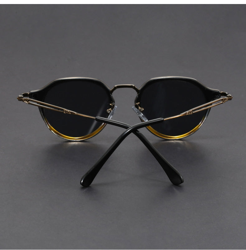 Steampunk metal round sunglasses