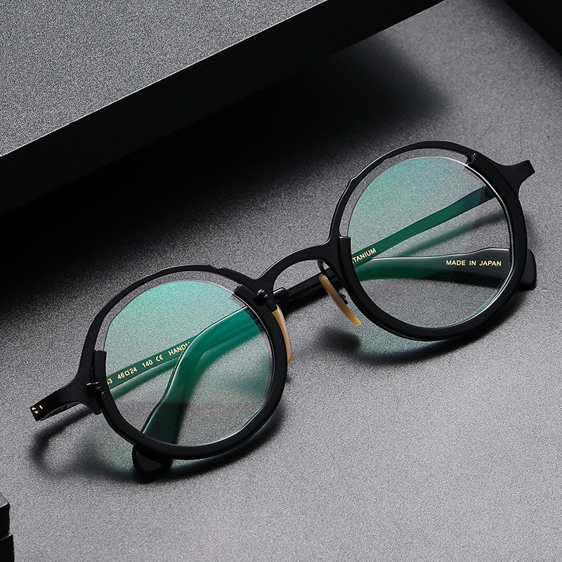 Solid color trendy and unique large-framed glasses
