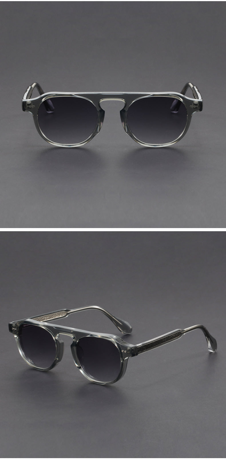 Retro round aviator sunglasses