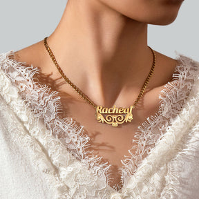 DIY letter necklace laser marking name clavicle necklace