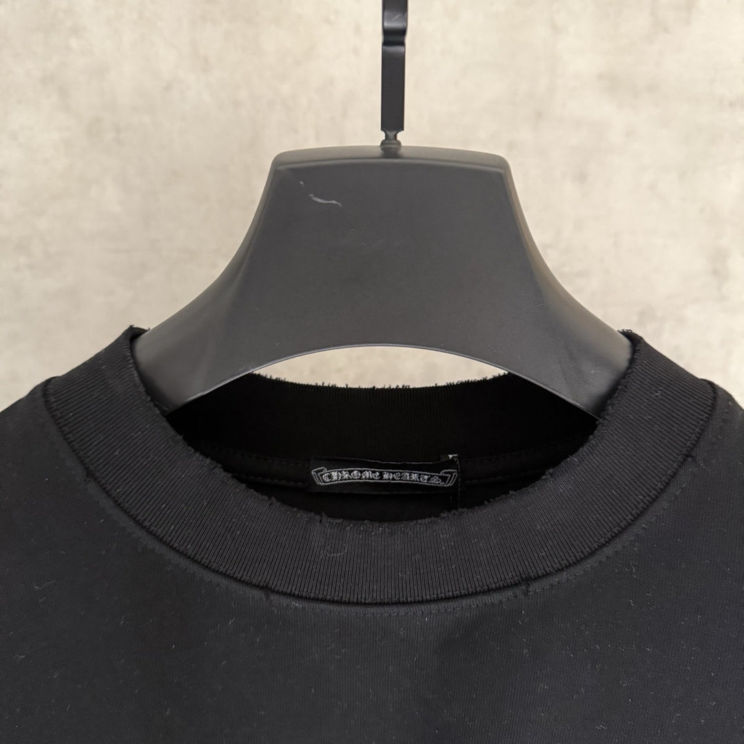 Chrome Hearts Embroidered Distressed Short-Sleeve T-Shirt