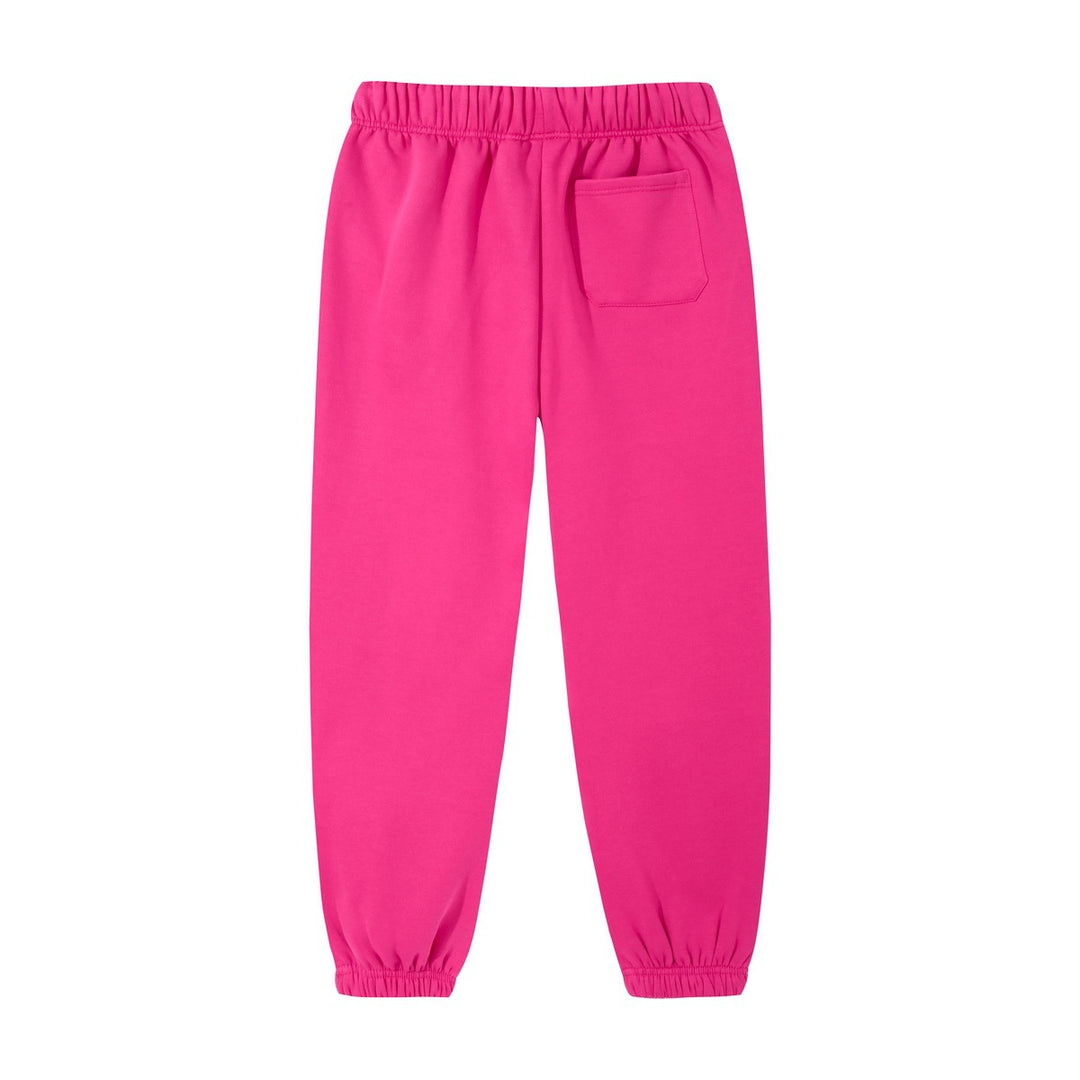 Sp5der foam letter 555 hoodie Pink Casual pants