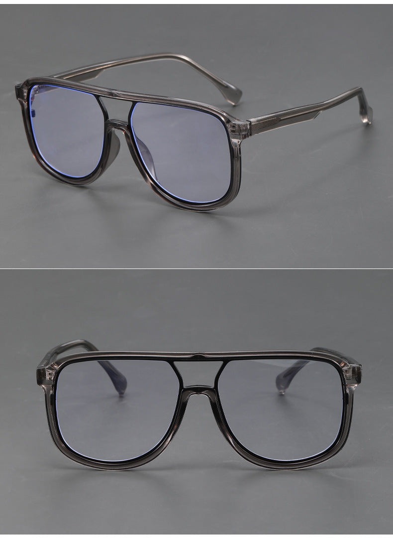 Retro oversized aviator clear glasses