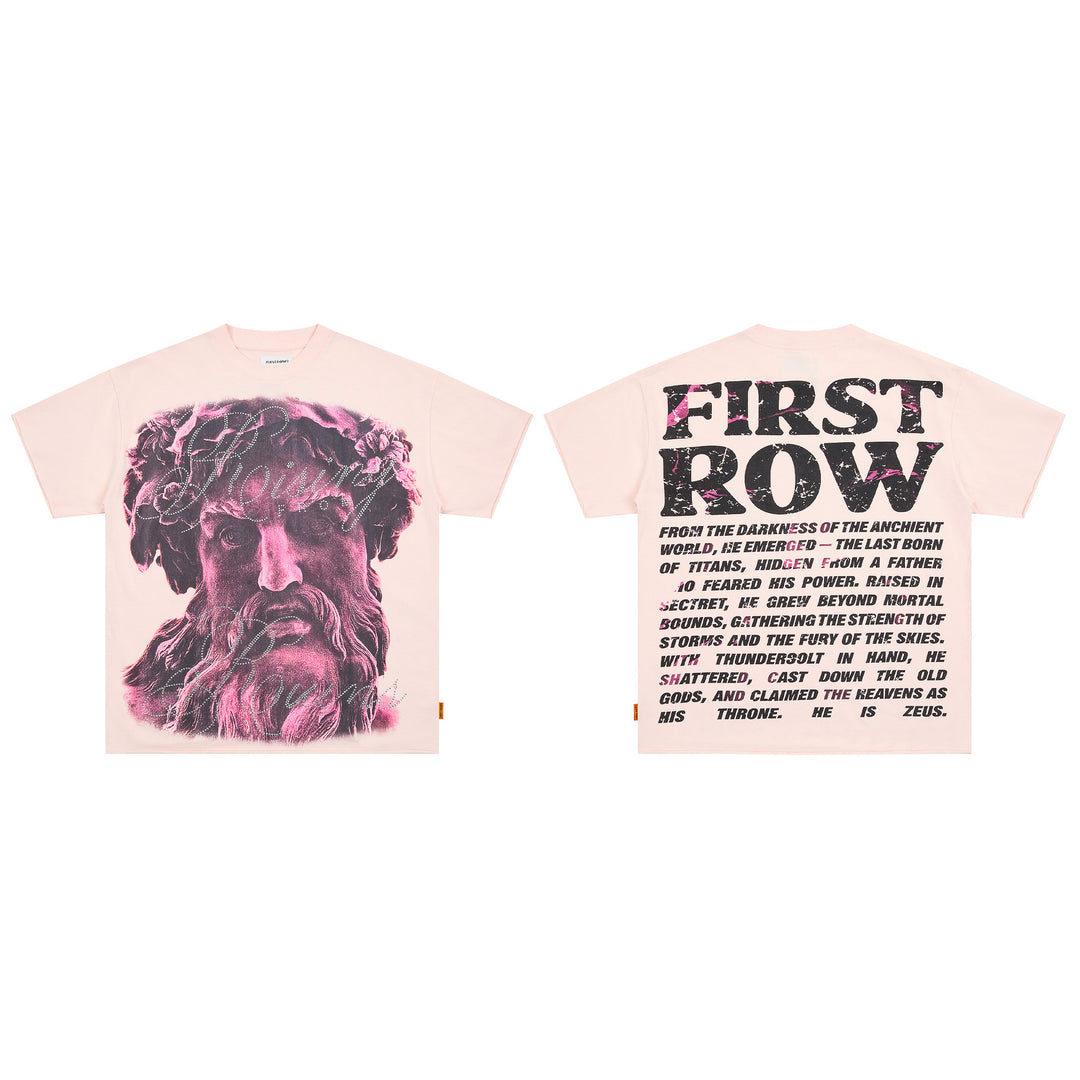 FIRST ROW LOST UTOPIA UNIVERSE CROPPED TEE White