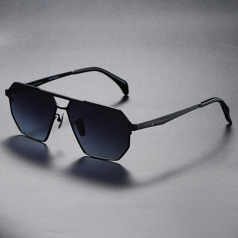 Retro Geometric Aviator Sunglasses