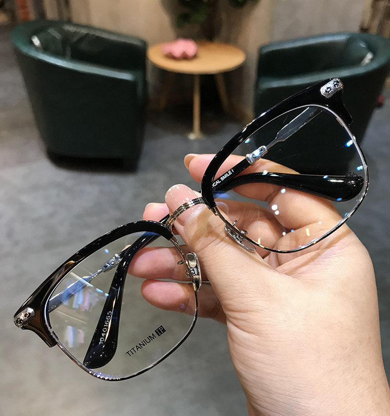 Chrome Hearts Browline Frames with Intricate Engraving
