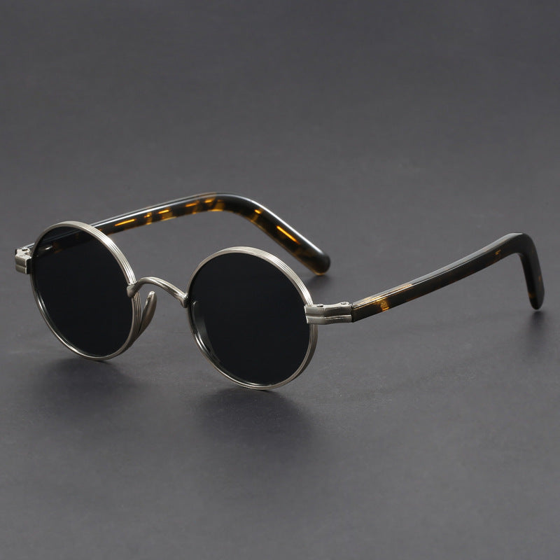 Metal-framed crystal sunglasses