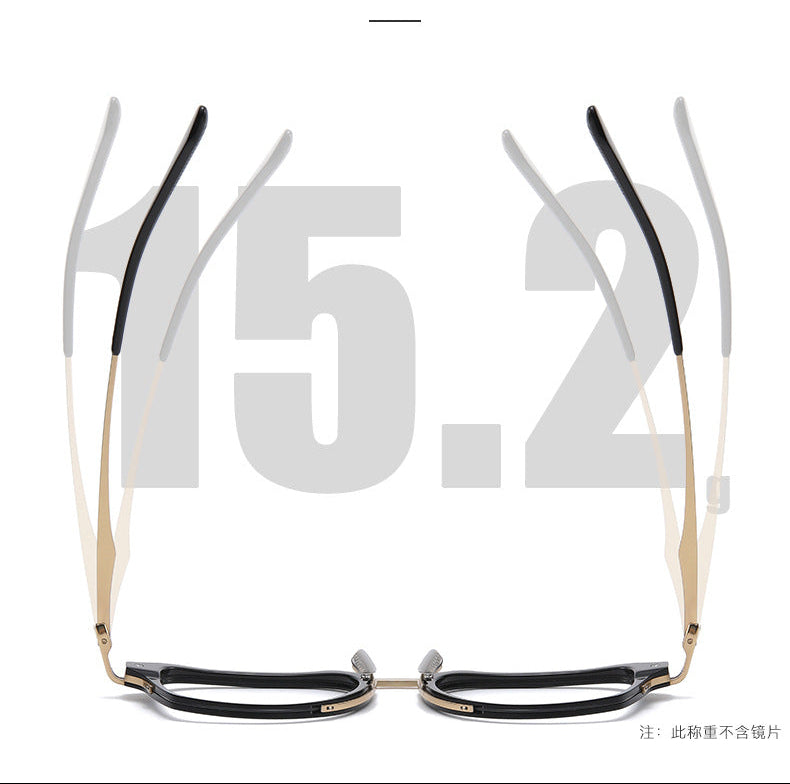 Handcrafted retro square acetate eyeglass frame