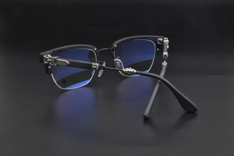 Chrome Hearts sword themed literary semi rimmed glasses