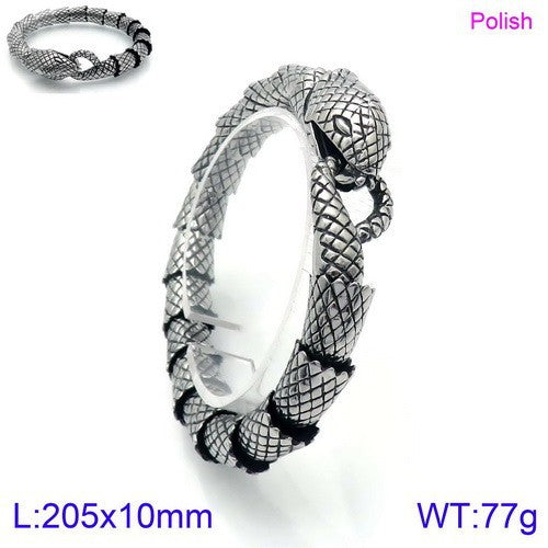 Retro stainless steel snake bracelet